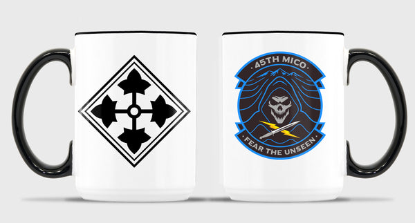 15 oz Coffee Mug- All White or White with Black Trim