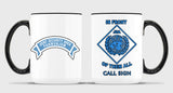 15 oz Coffee Mug- All White or White with Black Trim.