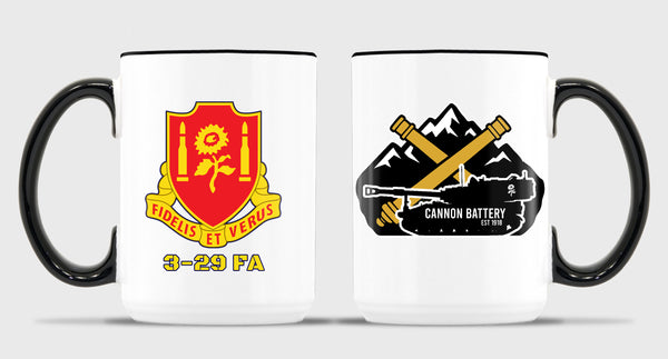 15 oz Coffee Mug- All White or White with Black Trim.
