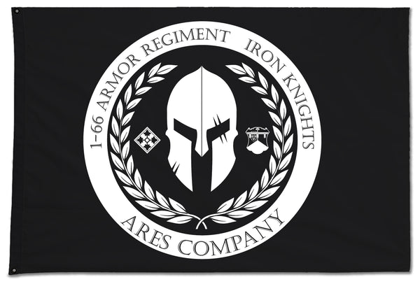 Ares Flag. One Sided with Grommets. Comes in multiple sizes.