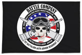 Battle Co Flag. One Sided with Grommets. Comes in multiple sizes.