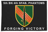 5th BN 4th SFAB Phantom Flag. One Sided with Grommets. Comes in multiple sizes.