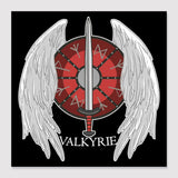 VALKYRIE Stickers 3"W x 4"H, Individual Stickers, comes packaged in a variety of quantities.