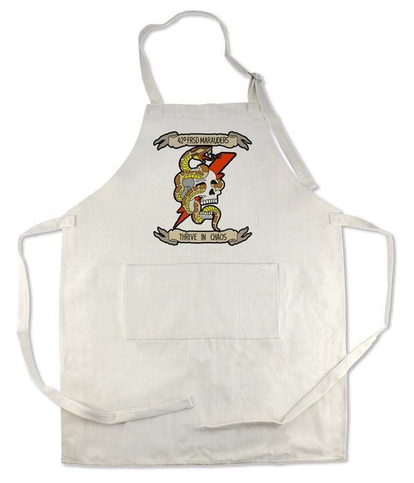 Apron 33" x 25" with large front pocket.