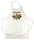 Apron 33" x 25" with large front pocket.