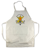 Apron 33" x 25" with large front pocket.