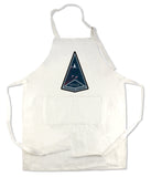 Apron 33" x 25" with large front pocket.