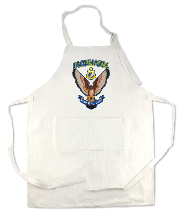 Apron 33" x 25" with large front pocket.