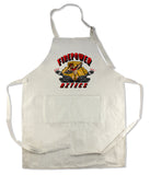 Apron 33" x 25" with large front pocket.