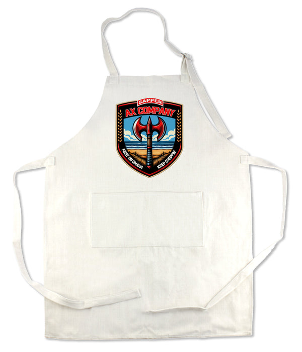 Apron 33" x 25" with large front pocket.