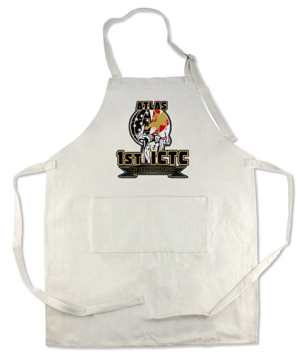 Apron 33" x 25" with large front pocket.