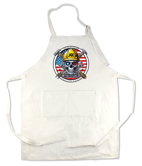 Apron 33" x 25" with large front pocket.