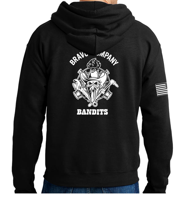 Bandits (White) Black Unisex Hoodie Sweatshirt. This sweatshirt is NOT approved for PT