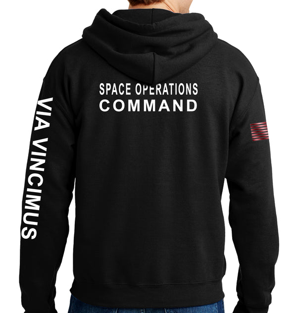 Hoodie Sweatshirt (Text Down Sleeve). This sweatshirt is NOT approved for PT.