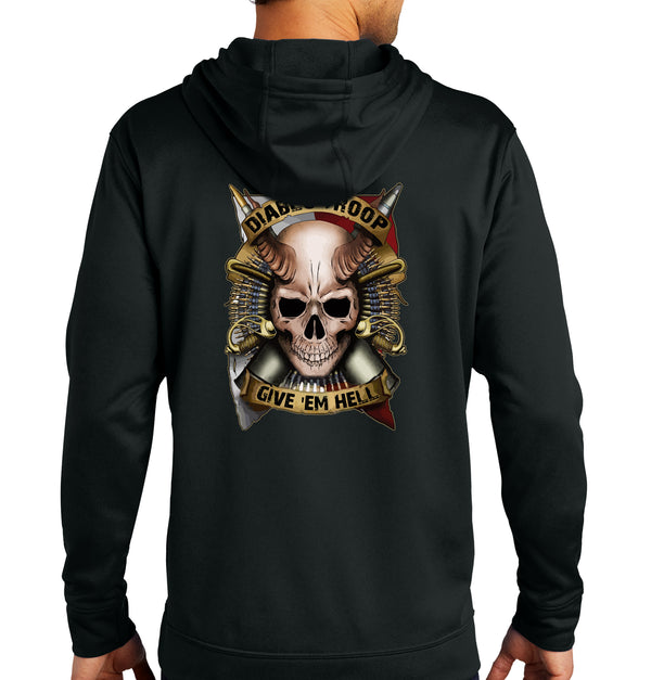 Color Performance Hoodie Sweatshirt. (This material is lighter than the 50-50) This sweatshirt is NOT approved for PT.