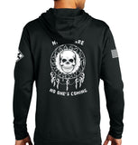 Nightmare Performance Hoodie Black on Black Sweatshirt. (This material is lighter than the 50-50) This sweatshirt is NOT approved for PT.