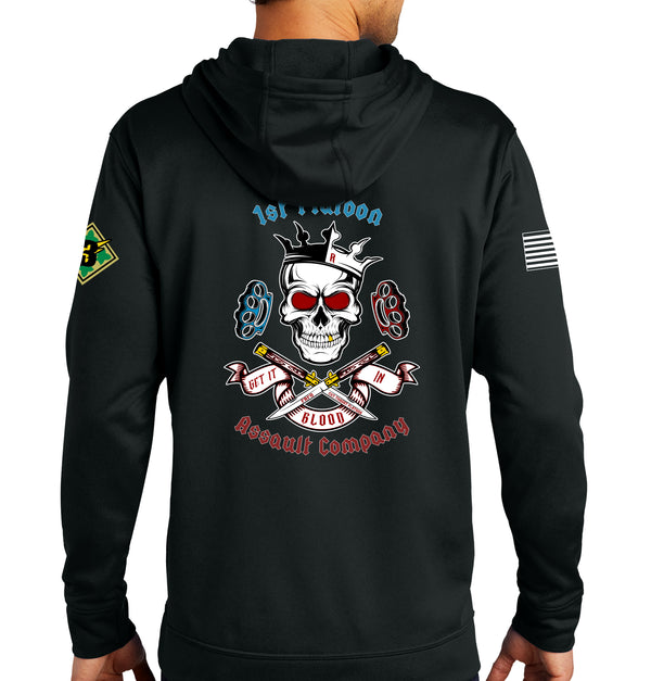 Platoon Performance Unisex Hoodie Sweatshirt. (This material is lighter than the 50-50) This sweatshirt is NOT approved for PT.