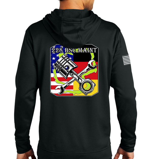 Performance Hoodie Sweatshirt. (This material is lighter than the 50-50) This sweatshirt is NOT approved for PT.