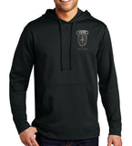 Black on Black Performance Hoodie Sweatshirt. This sweatshirt is NOT approved for PT.