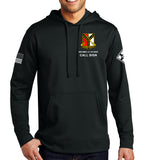 Performance Hoodie Black on Black Sweatshirt. (This material is lighter than the 50-50) This sweatshirt is NOT approved for PT.