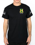 50-50 Blend Black Unisex PT Short Sleeve Shirt. Approved for PT.