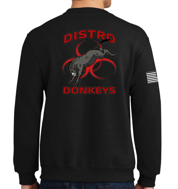 Distro Black Unisex PT Sweatshirt. This sweatshirt IS Approved for PT