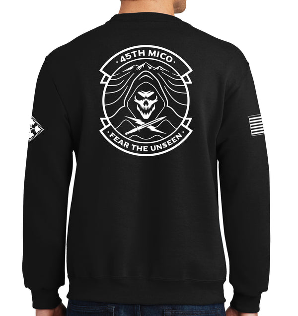 Crewneck Unisex Sweatshirt. White Design. This shirt IS approved for PT.
