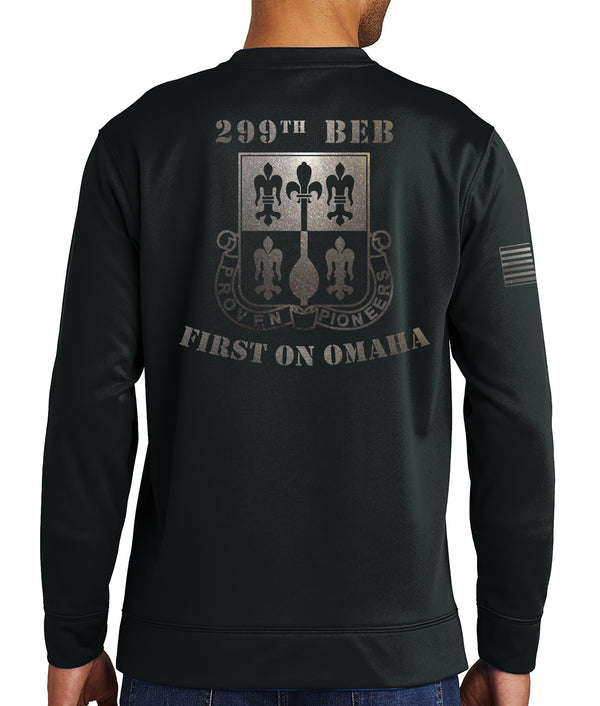 Polyester Crewneck Unisex Sweatshirt (Black on Black Design). This shirt IS Approved for PT.