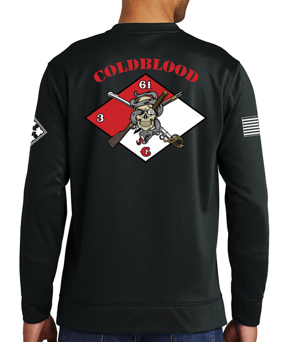 Coldblood Polyester Crewneck Unisex Sweatshirt. This shirt IS approved for PT.