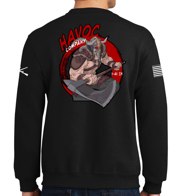 HAVOC Crewneck Unisex Sweatshirt. This shirt IS approved for PT.