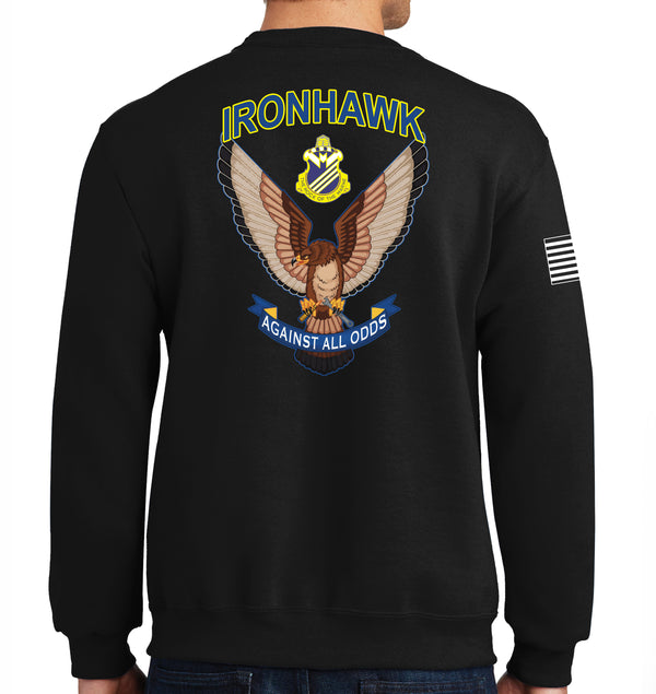 Ironhawk Co Black Unisex PT Sweatshirt. This sweatshirt IS Approved for PT