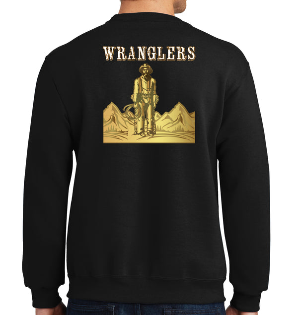 Wranglers Crew-neck Unisex Sweatshirt. This sweatshirt IS Approved for PT