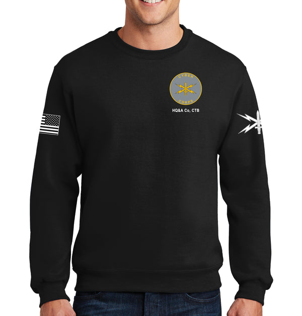 HQ&A OCC Cyber Corps Crest 50-50 Blend Crewneck Unisex Sweatshirt. This shirt IS approved for PT.