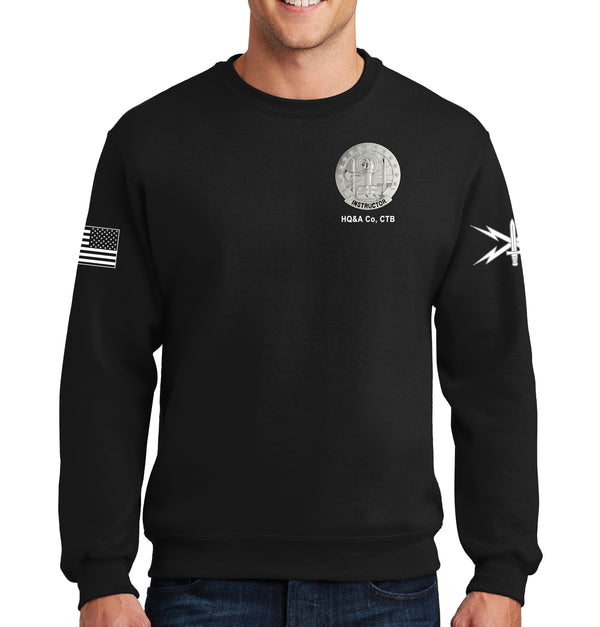 HQ&A Instructors 50-50 Blend Crewneck Unisex Sweatshirt. This shirt IS approved for PT.