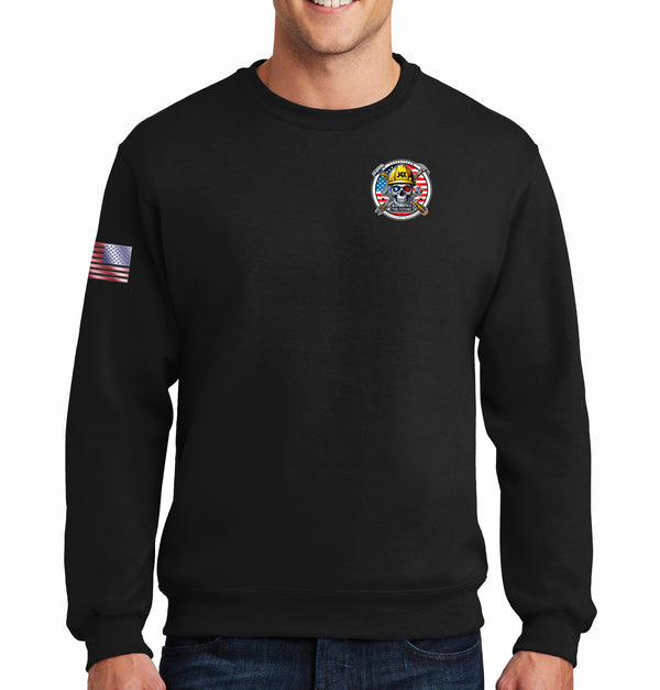 Red Flag 50-50 Blend Crewneck Unisex Sweatshirt. This shirt IS approved for PT.