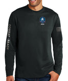 NCO Black on Black Polyester Crewneck Unisex Sweatshirt. This shirt IS approved for PT.