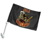 Able Co. Car Flag. Two-Sided on a durable plastic pole. 12 inches x 15 inches. (Copy)