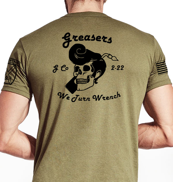 Greaser Coyote Tan Unisex Shirt. This shirt is NOT approved for PT.