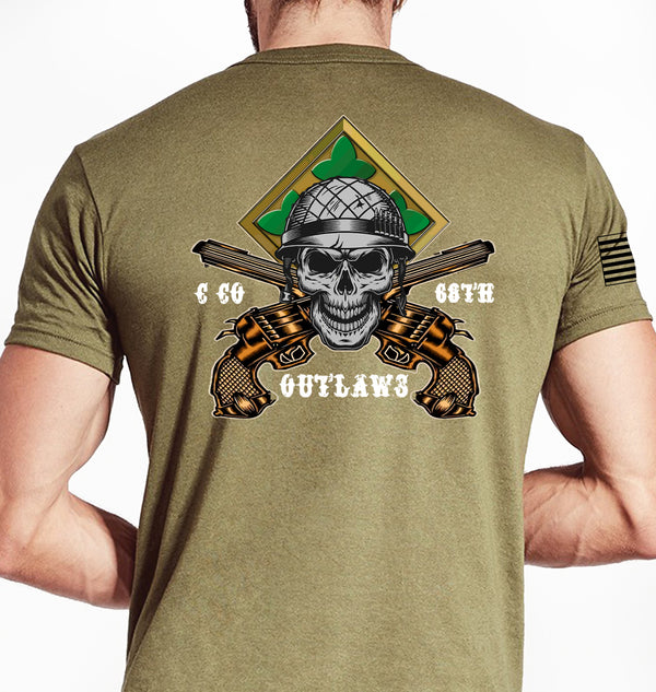 Outlaws Coyote Tan Unisex Shirt Black Design. This shirt is NOT approved for PT