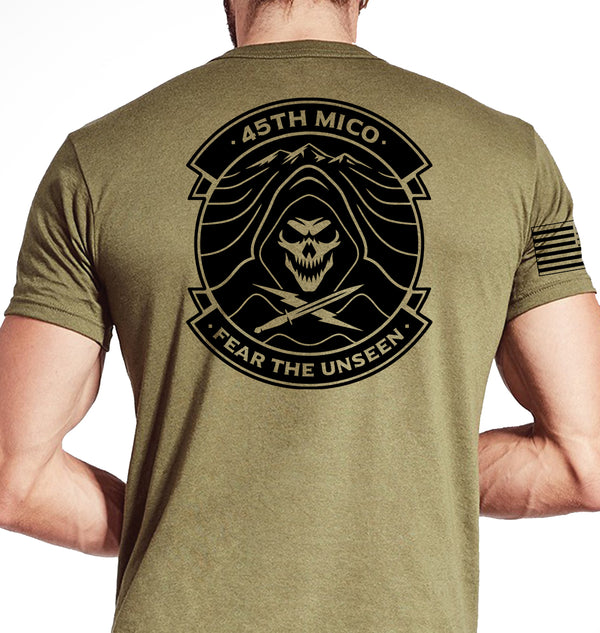 Coyote Tan Unisex Shirt (Black Design). This shirt is NOT approved for PT