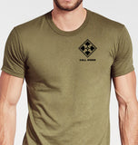 Mortar Coyote Tan Unisex Shirt (Black Design). This shirt is NOT approved for PT