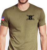 Alpha Coyote Tan Unisex Shirt. This shirt is IN UNIFORM USAGE