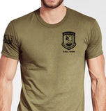 Coyote Tan Unisex Shirt (Black Design). This shirt is NOT approved for PT