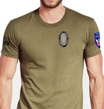 Coyote Tan 50-50 Blend Unisex Shirt. This shirt is NOT approved for PT