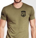 Coyote Tan Unisex Shirt (Black Design). This shirt is NOT approved for PT