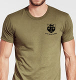 Sawbone Lethal Gear Coyote Tan Unisex Shirt. This shirt is NOT approved for PT