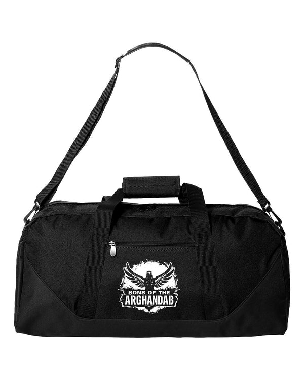 Duffel Bag - 22 1/2" W x 11" H x 10 1/2" D. White Design