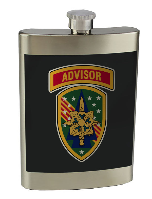 8 oz. Stainless Steel Flask with screw on lid.