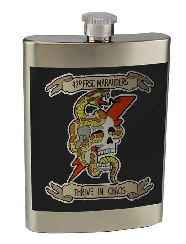 8 oz. Stainless Steel Flask with screw on lid.