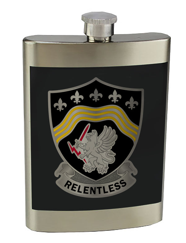 Relentless 8 oz. Stainless Steel Flask with screw on lid.